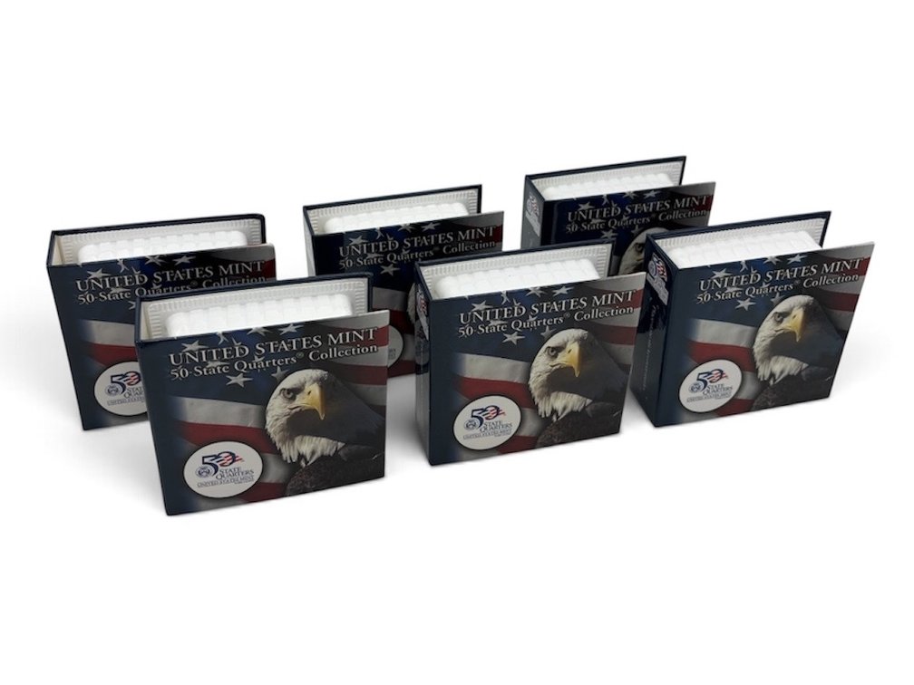 Six Rolls of US Mint Statehood Quarters (V)