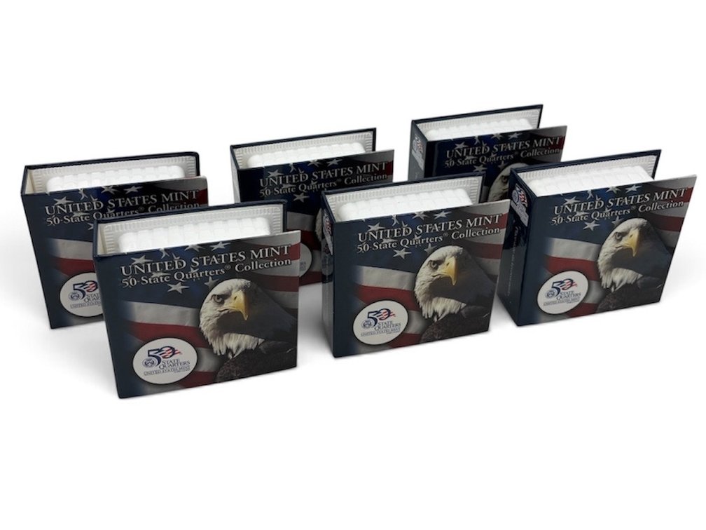 Six Rolls of US Mint Statehood Quarters (V)