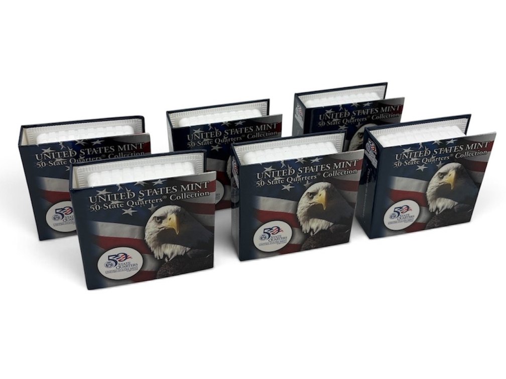 Six Rolls of US Mint Statehood Quarters (V)