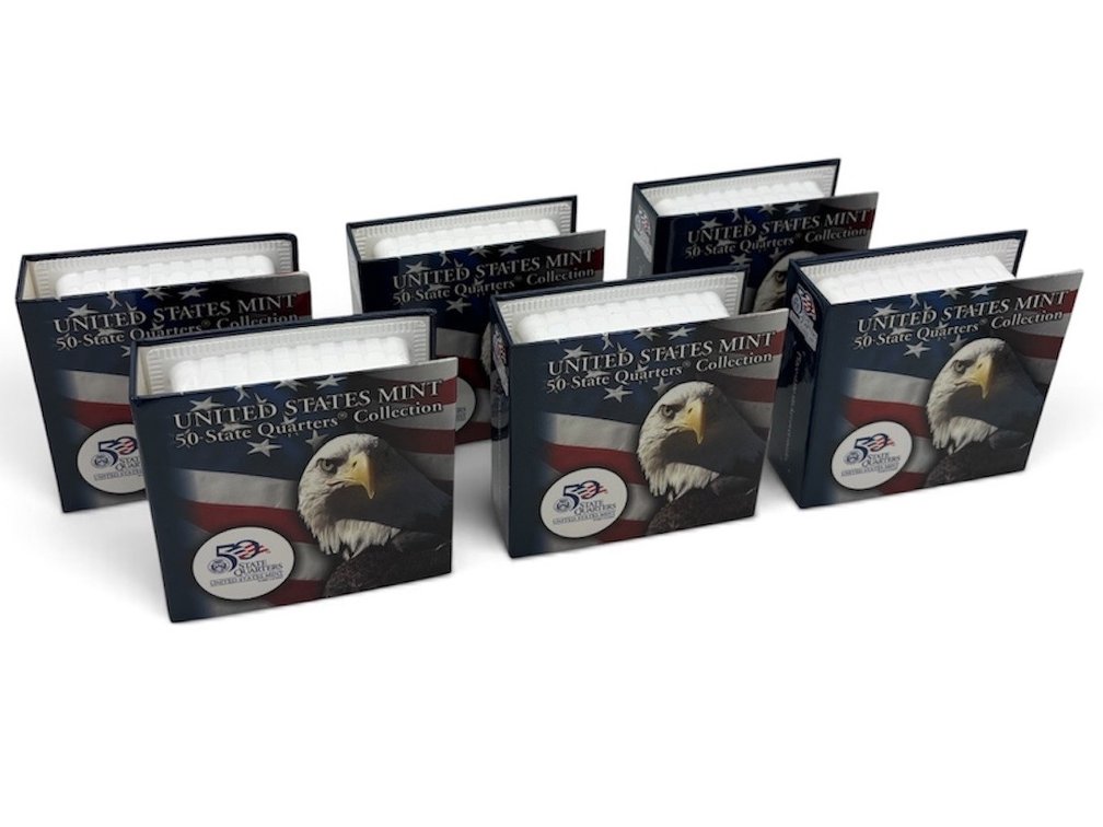 Six Rolls of US Mint Statehood Quarters (V)