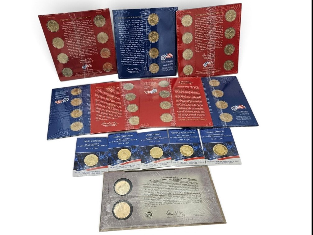 Uncirculated US Mint Presidential Dollars (V)