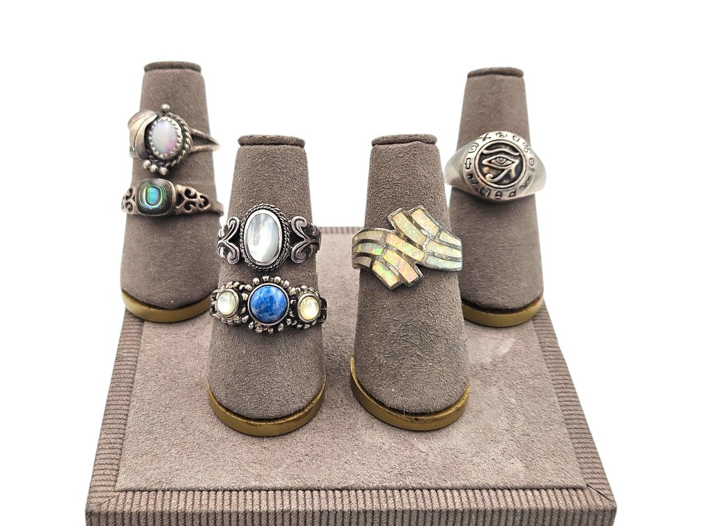 Sterling Rings Lot (V)