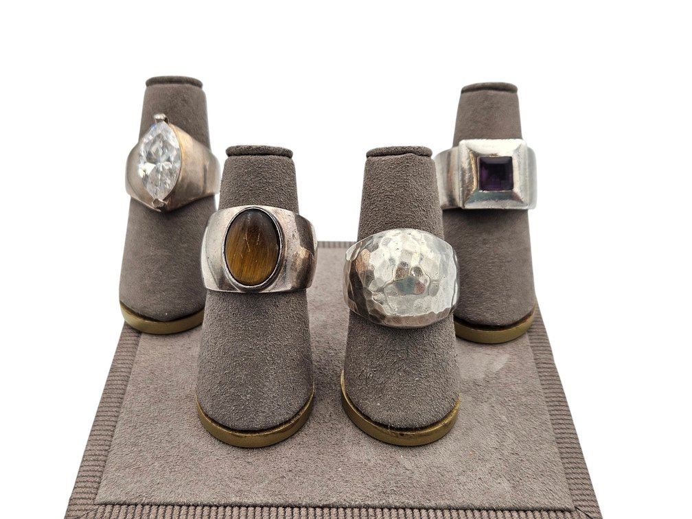 Sterling Statement Rings Lot (V)