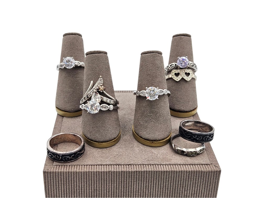 Sterling Rings Lot - CZ, and More (V)