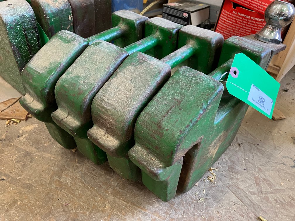 (4) John Deere 20kg suitcase weights