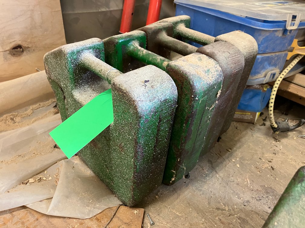 (4) John Deere 20kg suitcase weights