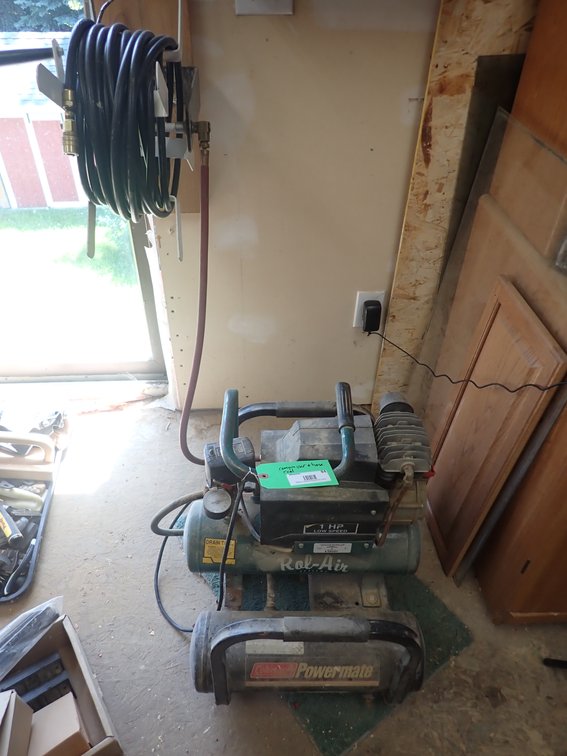 Custom 3-barrel air compressor, 1HP