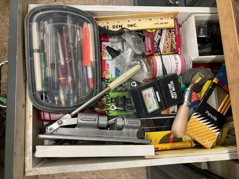 Contents of drawer