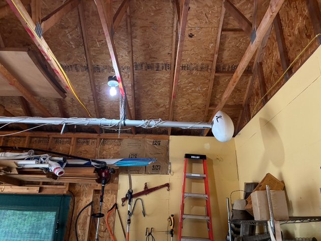 Image for 1989 Capri 14.2 sailboat, galvanized, trailer, mast in rafters of garage