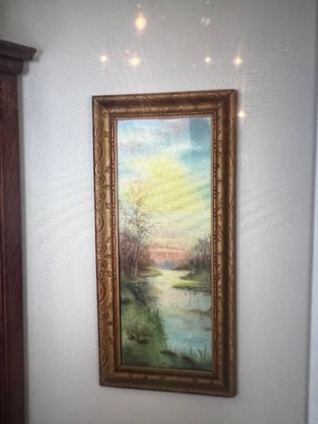 Image for Framed landscape painting