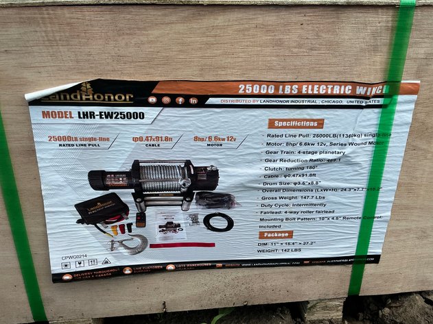 Image for 25000 lbs LandHonor Electric Winch