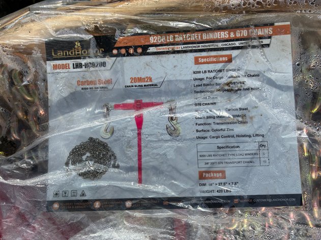 Image for LandHonor G70 Chain and 9200 lbs Ratcheting Chain Binders