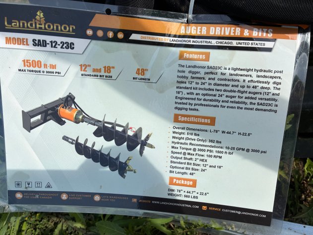 Image for LandHonor Auger Driver and Bits