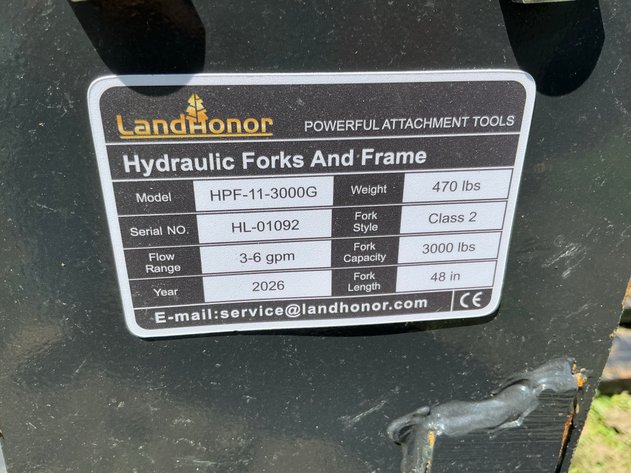 Image for LandHonor Hydraulic Pallet Forks and Frame