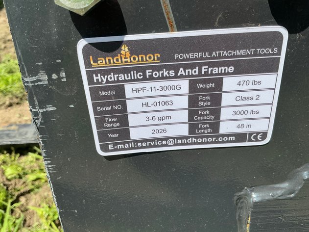 Image for LandHonor Hydraulic Pallet Forks and Frame