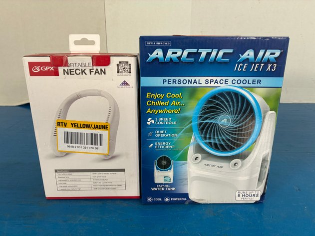 Image for Arctic Air Ice Jet X3 150 Sq Ft 3 Speed Portable Conditioner And Cooler and Neck Fan