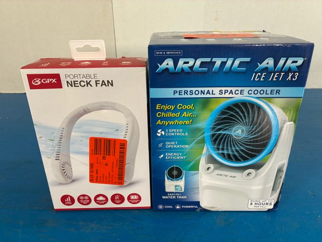 Image for Arctic Air Ice Jet X3 150 Sq Ft 3 Speed Portable Conditioner And Cooler and Neck Fan