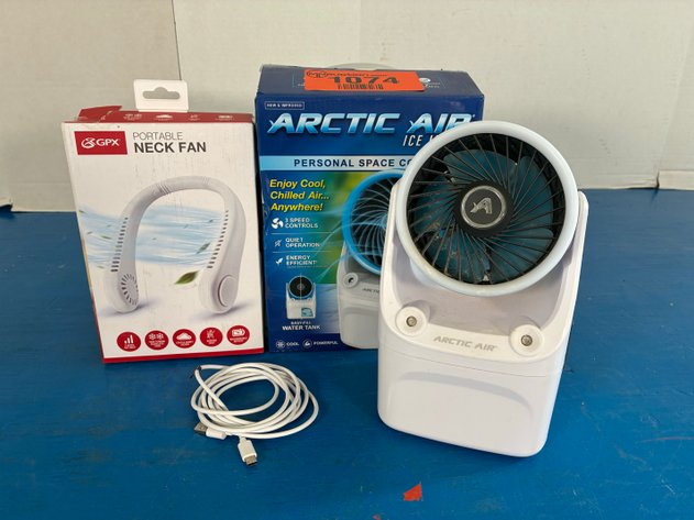 Image for Arctic Air Ice Jet X3 150 Sq Ft 3 Speed Portable Conditioner And Cooler and Neck Fan