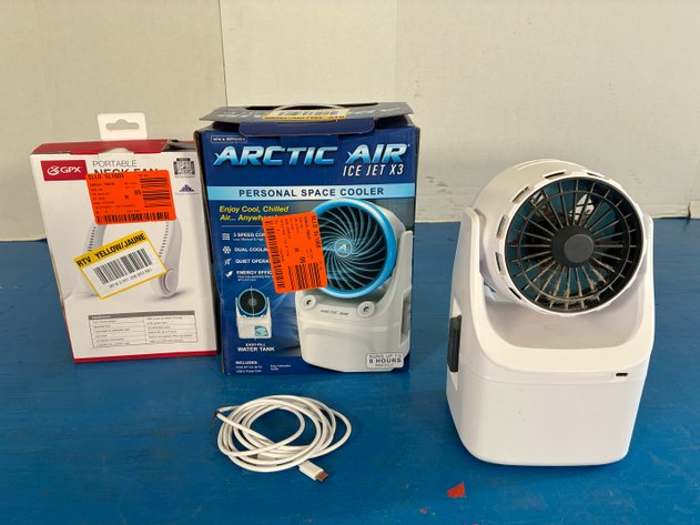 Image for Arctic Air Ice Jet X3 150 Sq Ft 3 Speed Portable Conditioner And Cooler and Neck Fan