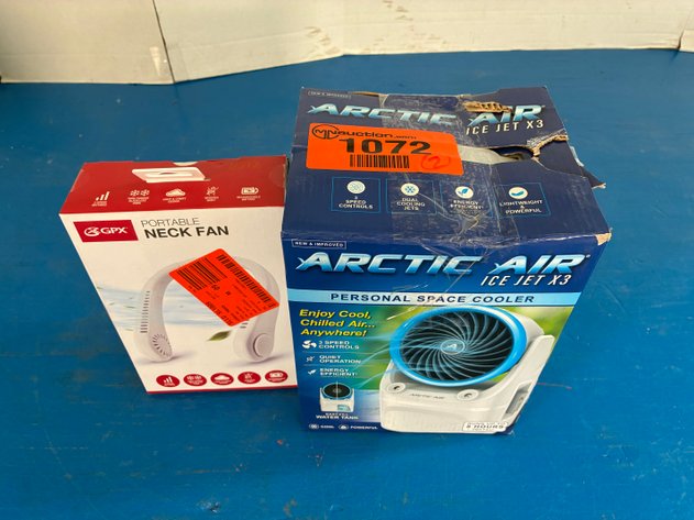 Image for Arctic Air Ice Jet X3 150 Sq Ft 3 Speed Portable Conditioner And Cooler and Neck Fan