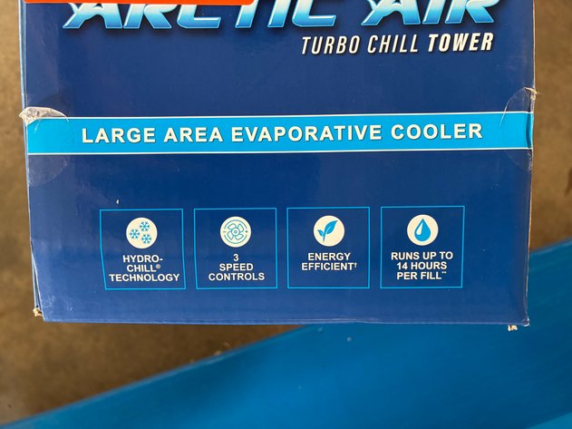 Image for Arctic Air 100 CFM Turbo Chill Tower Evaporative Space Cooler