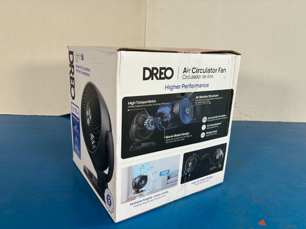 Image for DREO 7 in. 3-Speed Air Circulator Desk Fan in Black with 70 ft. Airflow, 120° Tilt and 28 dB Quiet Operation