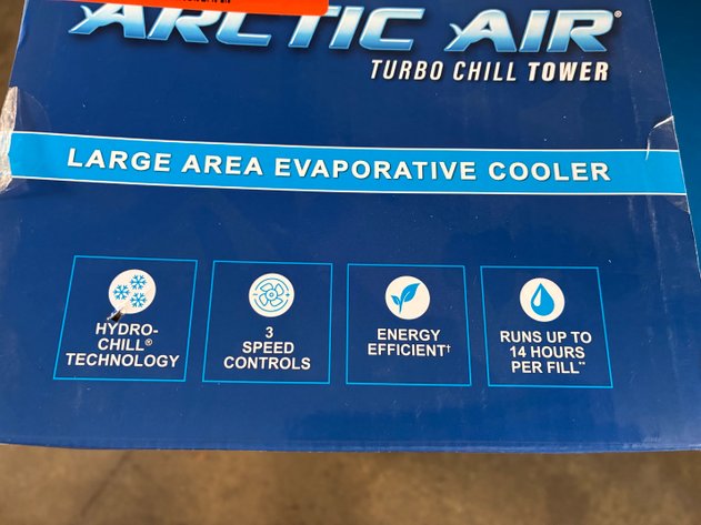 Image for Arctic Air 100 CFM Turbo Chill Tower Evaporative Space Cooler