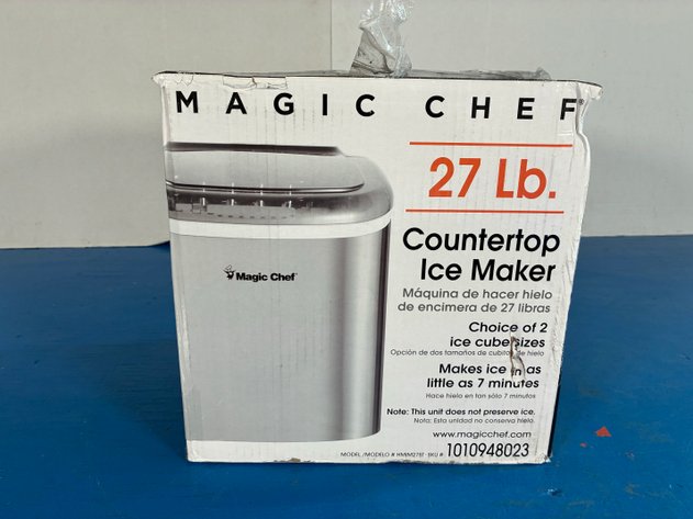 Image for Magic Chef Portable Countertop Bullet Ice Maker Stainless Steel 27lbs HMIM27ST