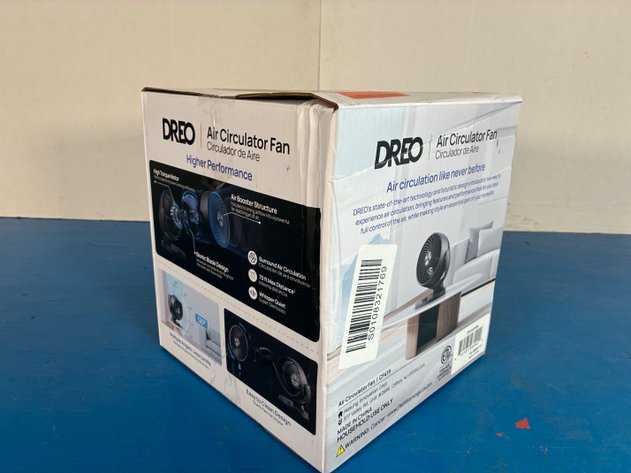 Image for DREO 7 in. 3-Speed Air Circulator Desk Fan in Black with 70 ft. Airflow, 120° Tilt and 28 dB Quiet Operation
