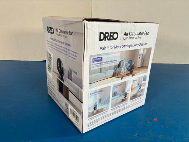 Image for DREO 7 in. 3-Speed Air Circulator Desk Fan in Black with 70 ft. Airflow, 120° Tilt and 28 dB Quiet Operation