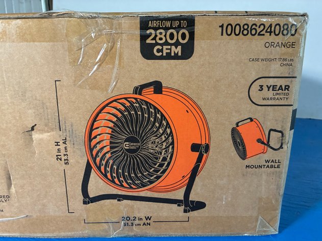 Image for Commercial Electric Ventilador Para Piso De 16 Y 3 Vel. En Naranja Turbo