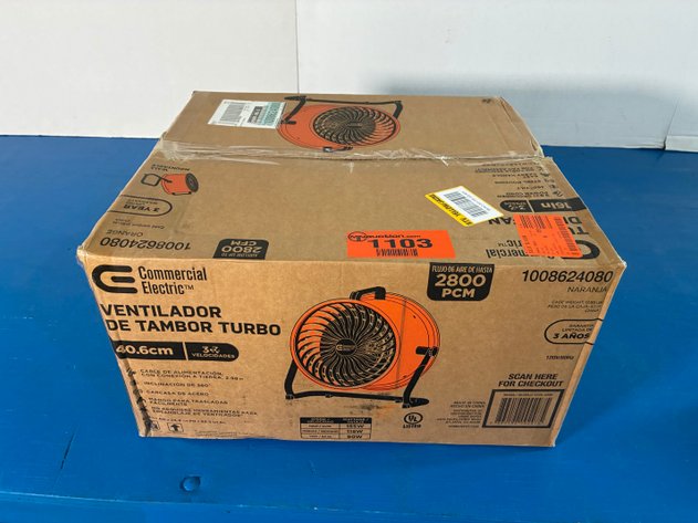 Image for Commercial Electric Ventilador Para Piso De 16 Y 3 Vel. En Naranja Turbo