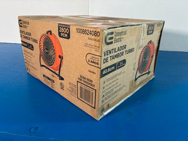 Image for Commercial Electric Ventilador Para Piso De 16 Y 3 Vel. En Naranja Turbo