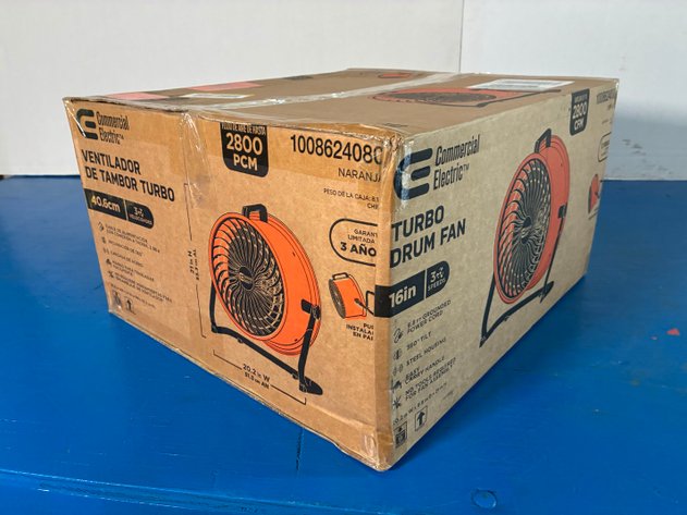 Image for Commercial Electric Ventilador Para Piso De 16 Y 3 Vel. En Naranja Turbo