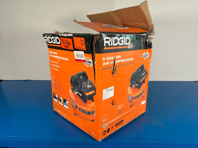 Image for Ridgid 6 Gal. 150 PSI Portable Electric Oil-Free Jobsite Pancake Air Compressor