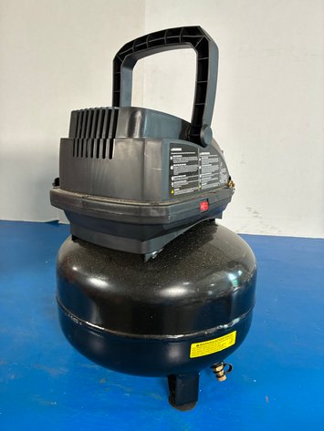 Image for Husky 3 Gal. 120 PSI Portable Electric Oil-Free Light Duty Pancake Air Compressor with Fold Down Handle and 1-Quick Coupler