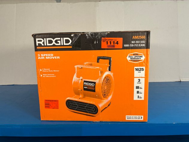 Image for Ridgid AM2560 1625 CFM Blower Fan Air Mover With Handle And Wheels