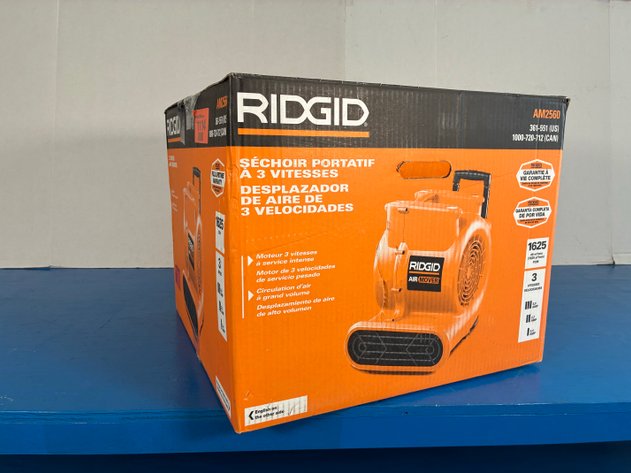 Image for Ridgid AM2560 1625 CFM Blower Fan Air Mover With Handle And Wheels