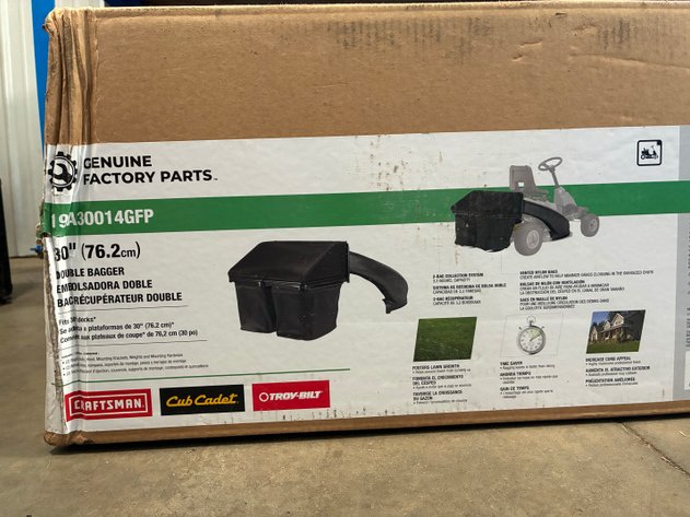 Image for Troy-Bilt 19A30014OEM Riding Mower Bagger, 3.25 Bu Capacity, Nylon, For: And MTD 30 In Deck Mowers