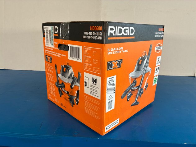 Image for Ridgid 6 Gal. 3.5 Peak HP NXT Shop Vacuum Wet Dry Vac with General Debris Filter, Locking Hose and Attachments HD06001