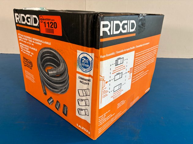Image for 2-1/2 In. X 20 Ft. Dual-Flex Tug-A-Long Locking Vacuum Hose For RIDGID Wet/Dry Shop Vacuums