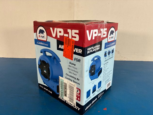 Image for B-Air VP-15 ⅛ HP Compact Residential Mover & Blower Fan: Blue