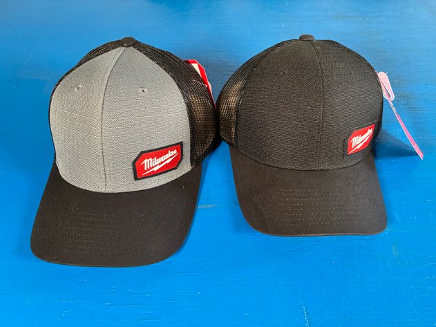 Image for (2) Milwaukee GridIron Snapback Gray & Black Trucker Hats