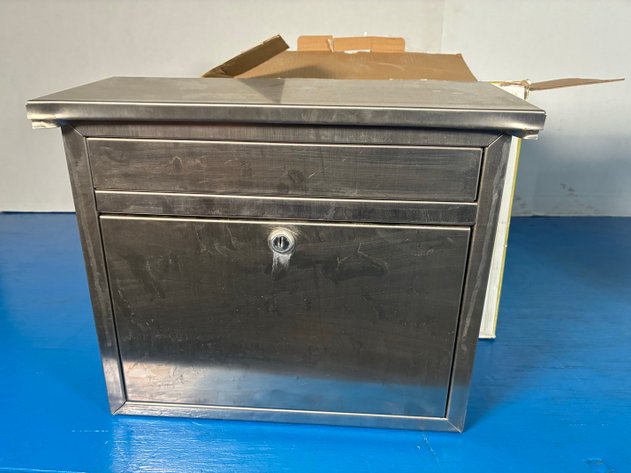 Image for Architectural Mailboxes Maya Stainless Steel Wall Mount Silver Mailbox