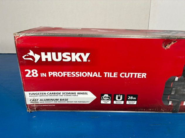 Image for Husky 28 in. Tile Cutter with Tungsten Carbide Blade and Adjustable Gauge