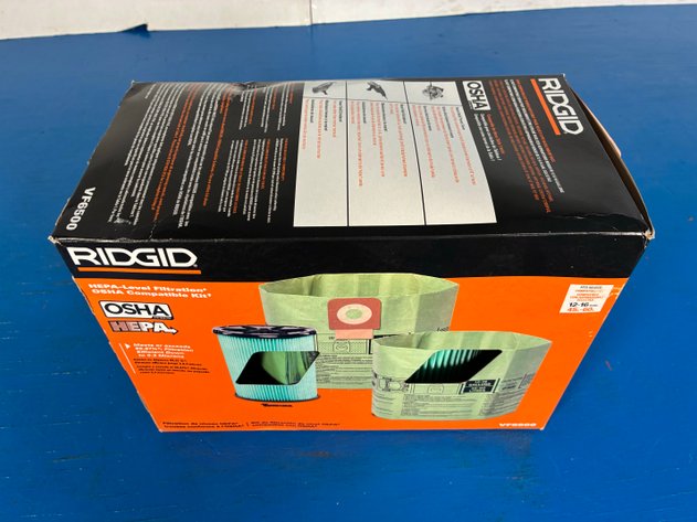 Image for Ridgid VF6500 OSHA Compatible Kit With (1) HEPA-Media Filter And (2) Cyclonic Pre-Separator Dust Bags