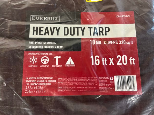 Image for Everbilt 16 ft. x 20 ft. Brown and Silver Heavy Duty Tarp