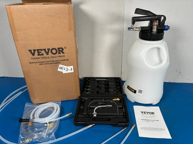 Image for Vevor Transmission Fluid Pump 2-Way Automatic Oil Liquid Extractor Tool Set 10 Liter with (14-Pieces) ATF Filler Adapters
