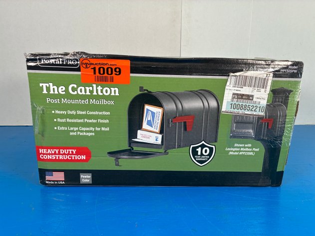 Image for Postal PRO 8.5-in X 11-in Metal Metallic Pewter Silver Post Mount Mailbox