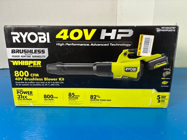 Image for RYOBI Tools 40V HP Brushless 800 CFM WHISPER SERIES Blower Kit